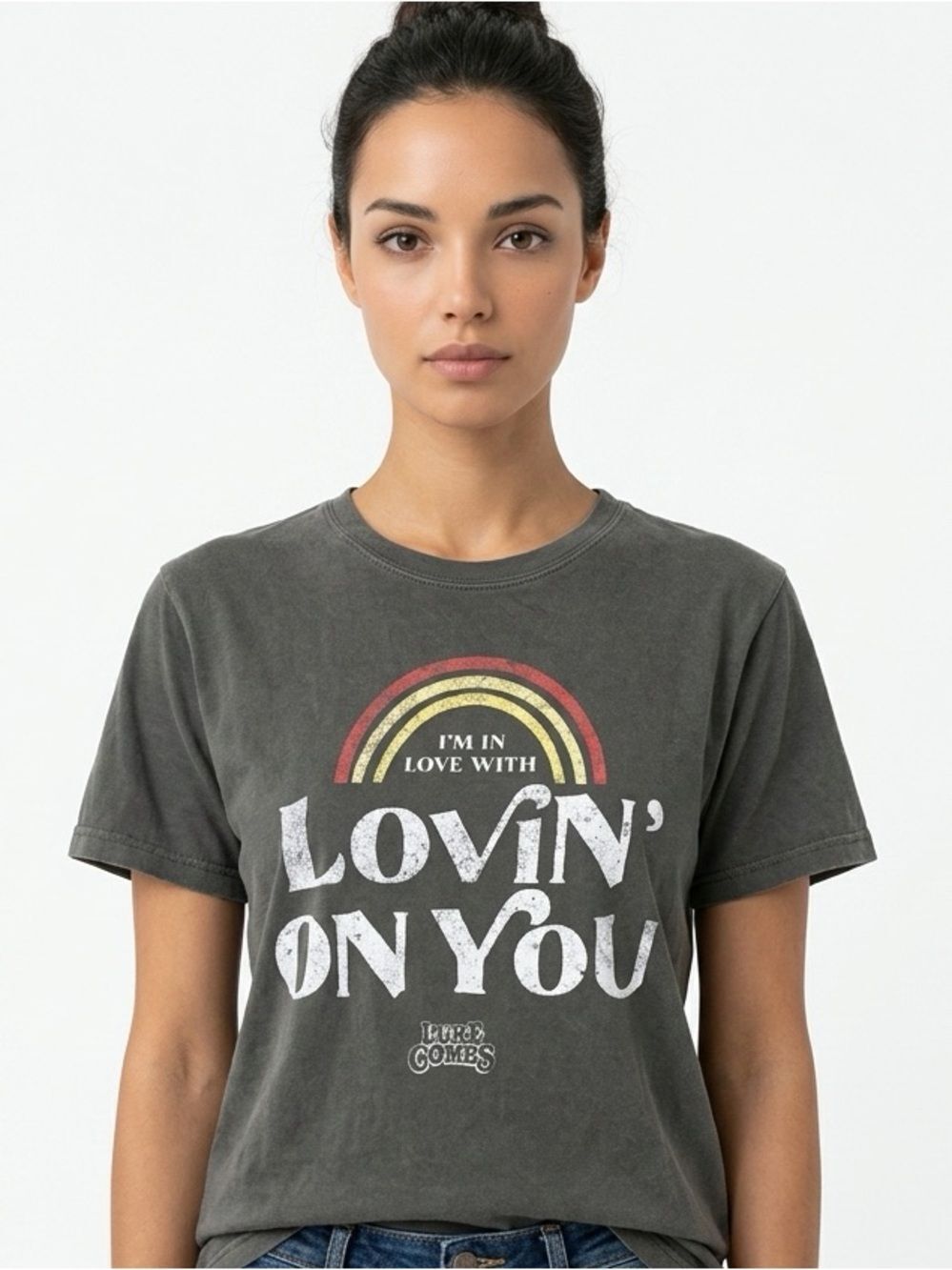LUKE COMBS | Official Merch I’m In Love With Lovin On You Tee Women’s Size Large